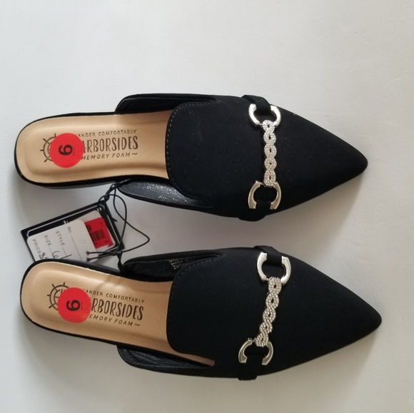 Women's Wander Comfortably Memory Foam flat Mules with silver hardware SZ 6 - Picture 7 of 11